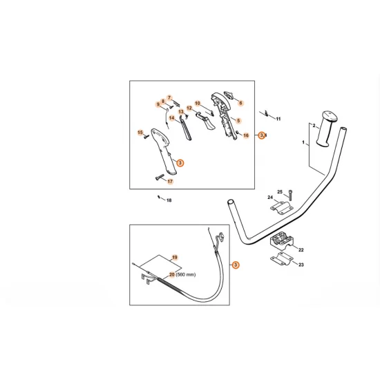STIHL  Rękojeść manipulacyjna 4140 790 1305